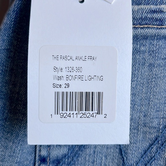 MOTHER The Rascal Ankle Fray in Bonfire Lighting Size 29 - Picture 7 of 15